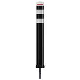POLe Cone Traffic NSE - Ø 80x800 mm - zwart/wit - LED ROOD
