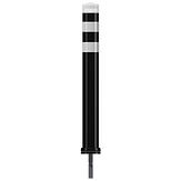 POLe Cone Traffic NSE - Ø 80x800 mm - zwart/wit - LED WIT