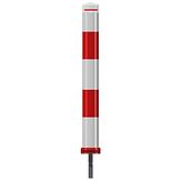 POLe Cone Traffic NSE - Ø 80x800 mm - rood/wit - LED ROOD