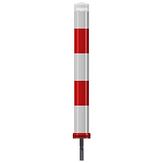 POLe Cone Traffic NSE - Ø 80x800 mm - rood/wit - LED WIT