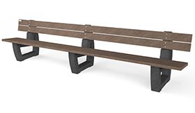 Bank BONN 360 ML - Quartz Brown - 3600x620x780 mm