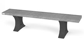 Bank BONN ZL - Mineral Grey - 1800x390x440 mm