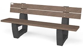 Bank BONN ML - Quartz Brown - 1800x620x780 mm