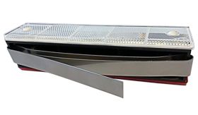 Geleiderail reflector - FKT-101 - DZ - rood/wit - incl. staalbandje