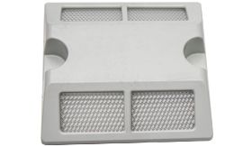 Wegdekreflector FPP-301 - DZ - wit/wit - 100x100 mm - z. pin