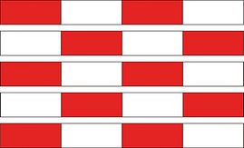 Afzetband - 500 m - rood/wit