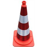 Verkeerskegel - oranje PVC - 750mm - R/W DG  - kl3