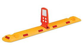 Rijbaangeleider TA - schild (230) - voet geel - 1170x150x280 mm