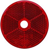 Glasreflector - rood - 60 mm Ø