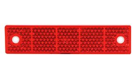 Glasreflector - rood - 18x4 cm