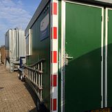 Hoekmarkering - kunststof - wit/rood - 100x1935 mm