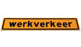 Sticker werkverkeer kl3 g/z 320x90mm