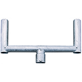 H-steun voor 2 spiegels 800x600 of 1000x800 mm - buis 76 mm Ø