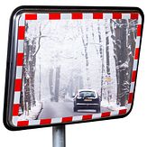 Verkeersspiegel RVS - anti-vries - 800x600 mm - 48-90 mm Ø