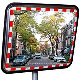 Verkeersspiegel - RVS - 1000x800 mm - beugel 76 mm Ø