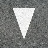 Premark® wegmarkering - Haaientand - wit - 700x500 mm