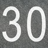 Premark® wegmarkering - 2 cijfers - wit - 1600 mm