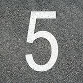 Premark® wegmarkering - 1 cijfer - wit - 1600 mm