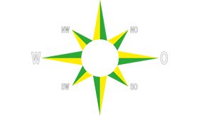 DecoMark® wegmarkering - Kompas - 3000 mm Ø