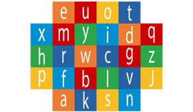 DecoMark® wegmarkering - Alfabet - 26 blokken - 300x300 mm