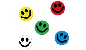 DecoMark® wegmarkering - Smilies - 5 st. - 290 mm Ø