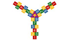 DecoMark® wegmarkering - Hinkelbaan 1-9 - 3130x3610 mm