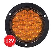 Losse BASIC 102 LED lamp - amber - Quad Sync. 12V - inbouw