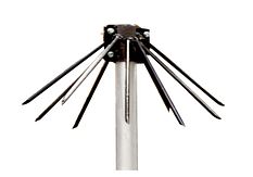 Anti-klimbeugel t.b.v. buis 48 - 150 mm Ø - zwart RAL 9005