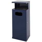 Aluminium buitenafvalbak met asbak - 55 liter - blauw