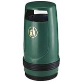 Kunststof buitenafvalbak Merlin - 90 liter - groen