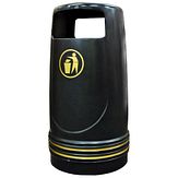 Kunststof buitenafvalbak Merlin - 90 liter - zwart