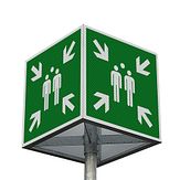 Verzamelplaats kubus - tbv buis 60 mm Ø - 4 zijden Klasse 1