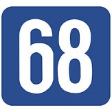 Aluminium huisnummerbord - blauw/wit - Klasse 3 - afmeting 119x109x2 mm