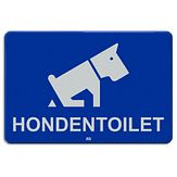Aluminium DOR verkeersbord model 27 hondentoilet - levensduur 5 jaar - afmeting 600x400mm
