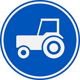 Aluminium DOR verkeersbord RVV F11 passeerstrook langzaam verkeer - levensduur 10 jaar - afmeting 800mm rond