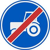 Aluminium DOR verkeersbord RVV F12 einde passeerstrook langzaam verkeer - levensduur 10 jaar - afmeting 800mm rond