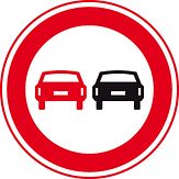 Aluminium DOR verkeersbord RVV F01 verboden in te halen - levensduur 10 jaar - afmeting 600mm rond