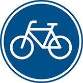 Aluminium DOR verkeersbord RVV G11 fietspad - levensduur 10 jaar - afmeting 600mm rond