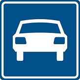 Aluminium DOR verkeersbord RVV G03 autoweg - levensduur 10 jaar - afmeting 400x400mm