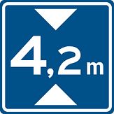 Aluminium DOR verkeersbord RVV L01 hoogte onderdoorgang - levensduur 10 jaar - afmeting 600x600mm