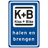 Aluminium DOR verkeersbord RVV Kiss & bike - levensduur 10 jaar - afmeting 400x600mm