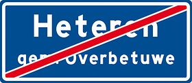 Aluminium DOR verkeersbord RVV H02b einde bebouwde kom - levensduur 10 jaar - afmeting 1240x520mm