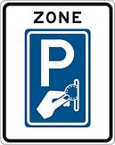 Aluminium DOR verkeersbord RVV BW111zb begin zone betaald parkeren - levensduur 10 jaar - afmeting 530x670mm