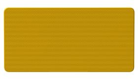 Aluminium DOR verkeersbord met fluor gele retroreflecterende folie - levensduur 10 jaar - afmeting 600x300mm