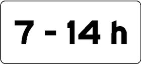 Aluminium DOR verkeersbord RVV OB201p 7-14h - levensduur 10 jaar - afmeting 600x200mm