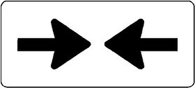 Aluminium DOR verkeersbord RVV OB0503 verkeer van 2 richtingen - levensduur 10 jaar - afmeting 450x200mm