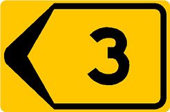 Aluminium DOR verkeersbord RVV T201l werk in uitvoering omleidingsbord linksaf - levensduur 10 jaar - afmeting 600x400mm