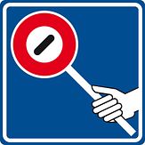 Aluminium DOR verkeersbord RVV VR07r verkeersbrigadier - levensduur 10 jaar - afmeting 600x600mm