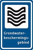Aluminium DOR verkeersbord RVV L305 grondwaterbeschermingsgebied - levensduur 10 jaar - afmeting 400x600mm