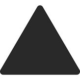 Aluminium DOR verkeersbord in de kleur zwart RAL 9017 met een afmeting van 300mm driehoek